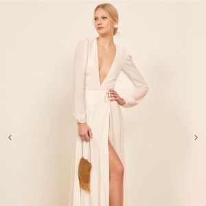 Reformation dress “Milan” in Ivory